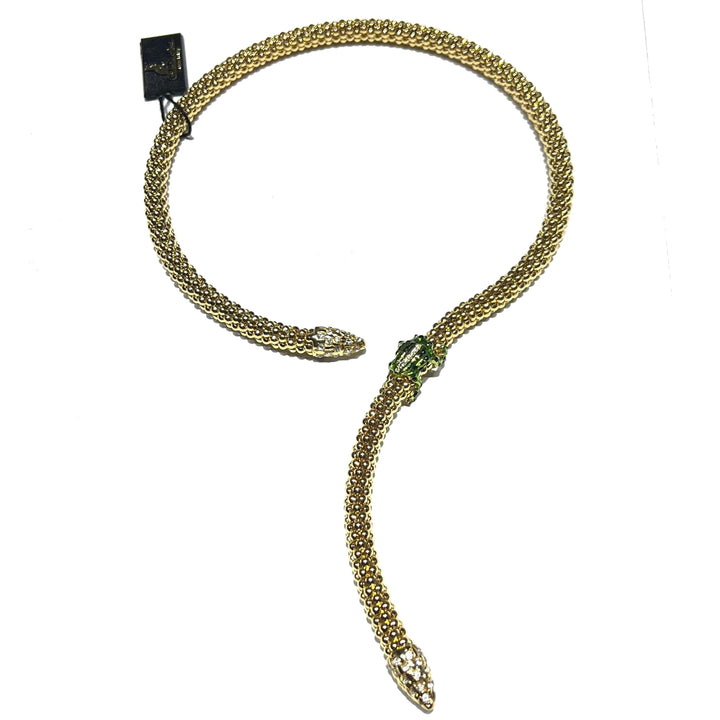 Federica Rossi Collier ras du cou Rana finition bronze PVD émail or jaune 18 carats FR.CO.31