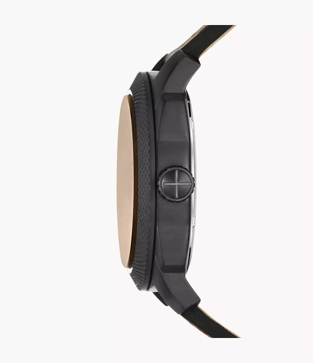 Fossil orologio Machine 49mm marrone quarzo acciaio pvd nero FS5972