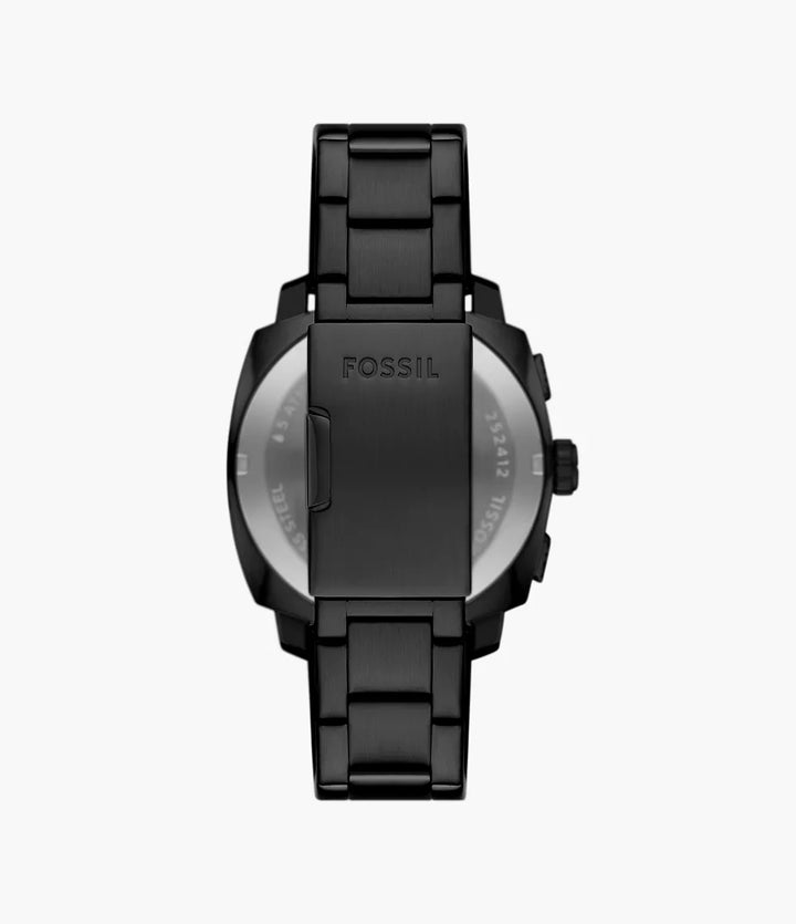 Fossil Machine Chrono Uhr 44 mm, schwarzer Quarzstahl, schwarzes PVS-Finish FS6097
