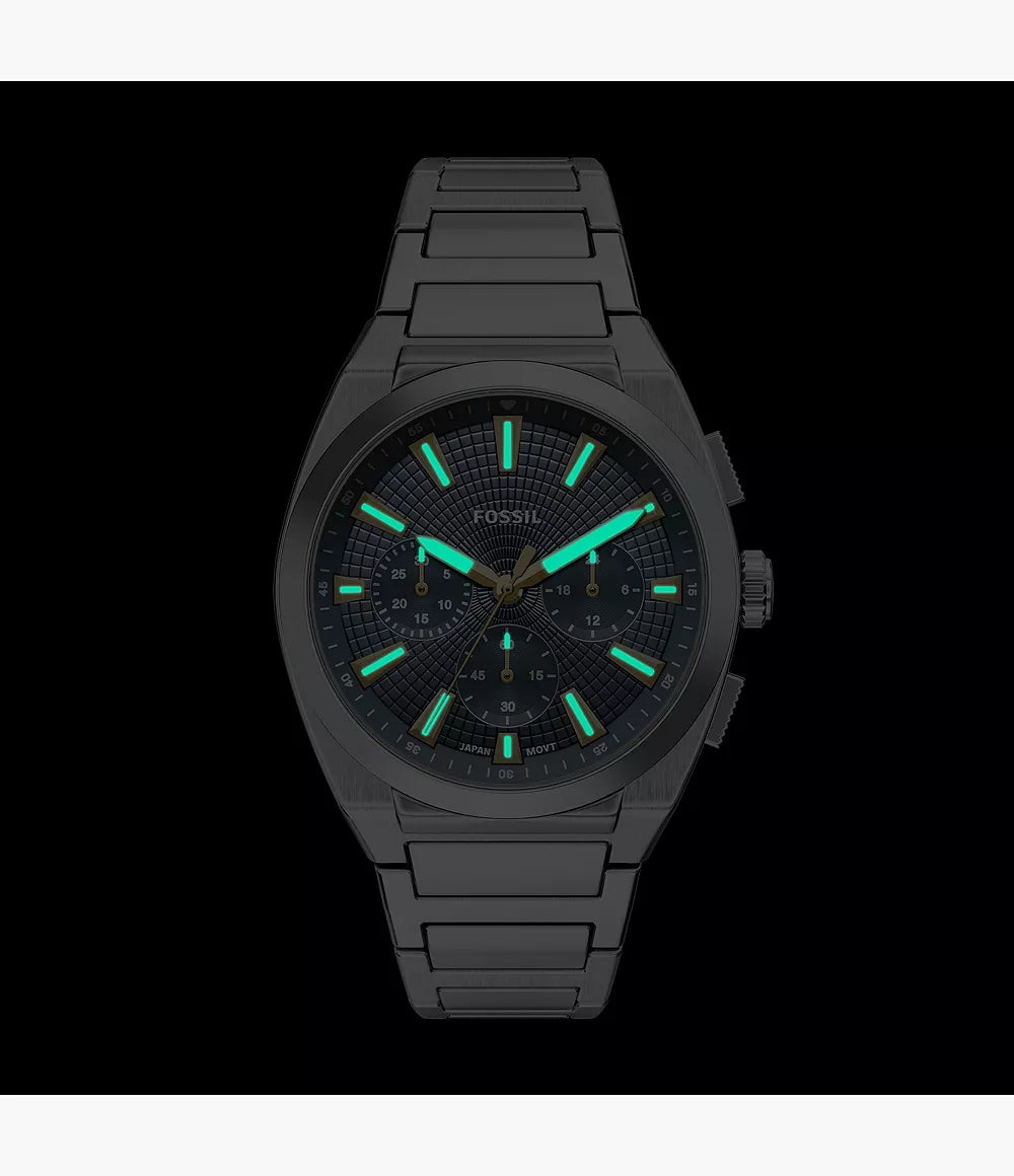 Fossil orologio Everett Chrono 44mm blu quarzo acciaio FS6154
