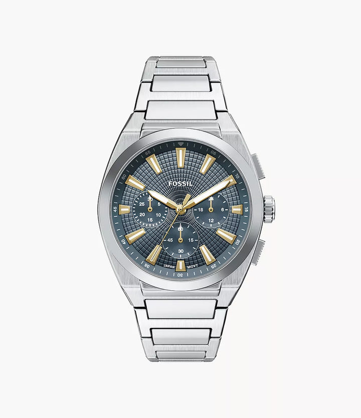 Fossil orologio Everett Chrono 44mm blu quarzo acciaio FS6154