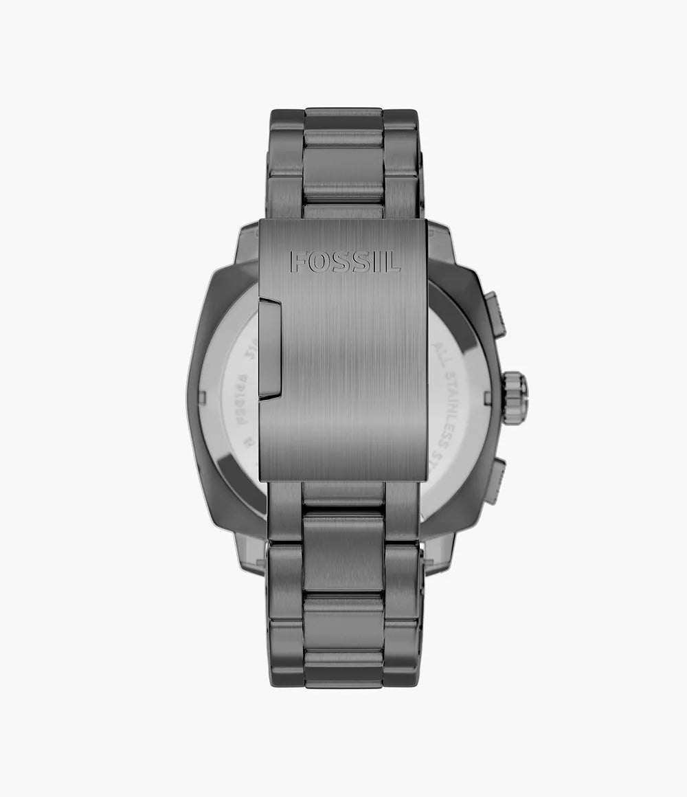Fossil orologio Machine Chrono 44mm grigio quarzo acciaio finitura PVD canna di fucile FS6160