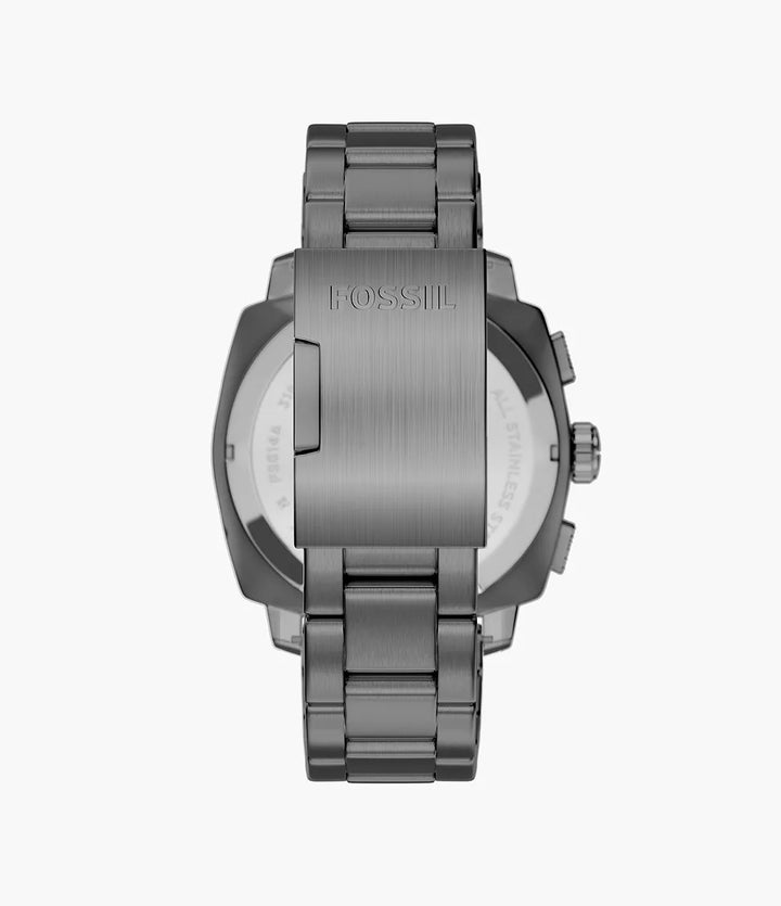 Fossil orologio Machine Chrono 44mm grigio quarzo acciaio finitura PVD canna di fucile FS6160