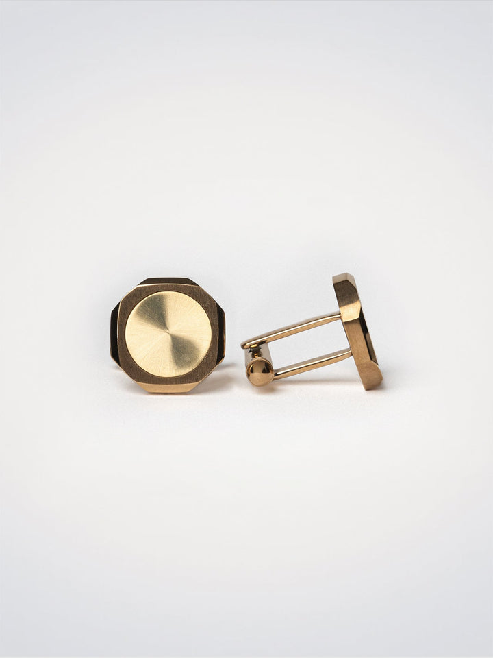 D1 Milano Octagonal cufflinks Gold D1-JWCLSU04