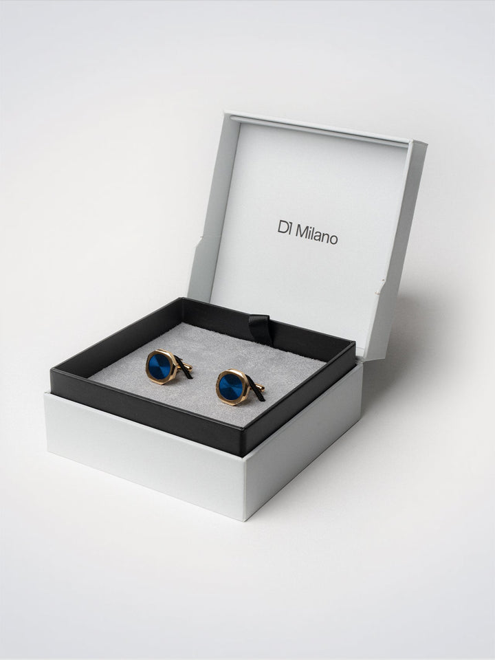 D1 Milano Gemelli ottagonali Blu e Oro D1-JWCLSU07
