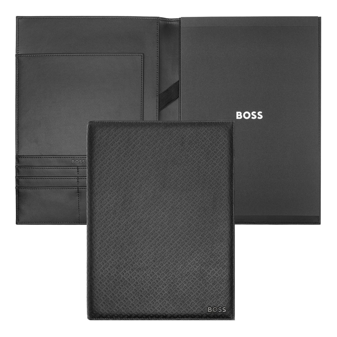 Hugo Boss A4 Monogram Folder Black HDF412A