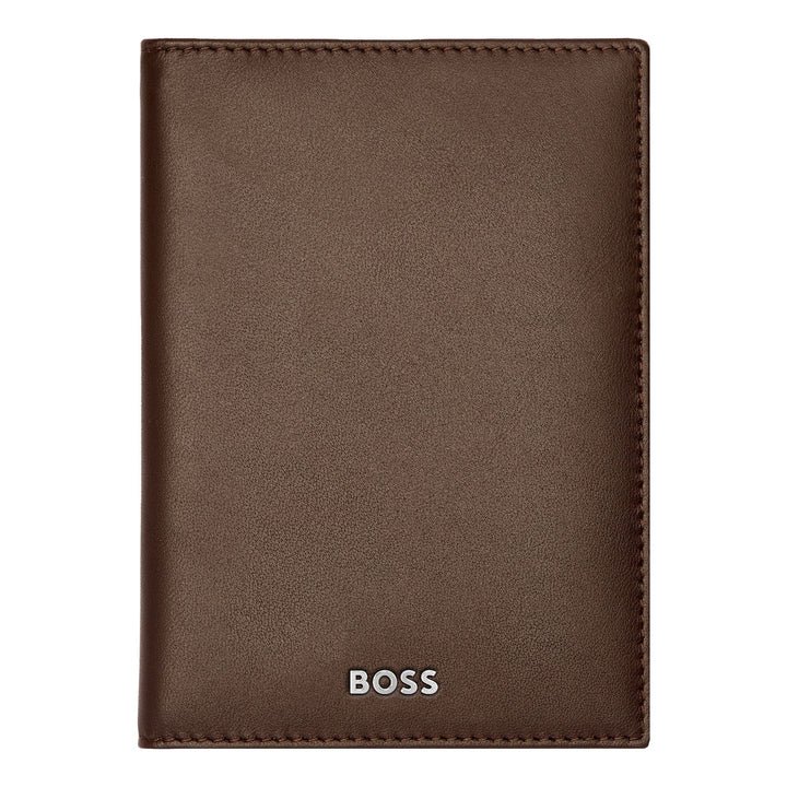Hugo Boss Classic Smooth Brown Folding Card Holder HLE403Y