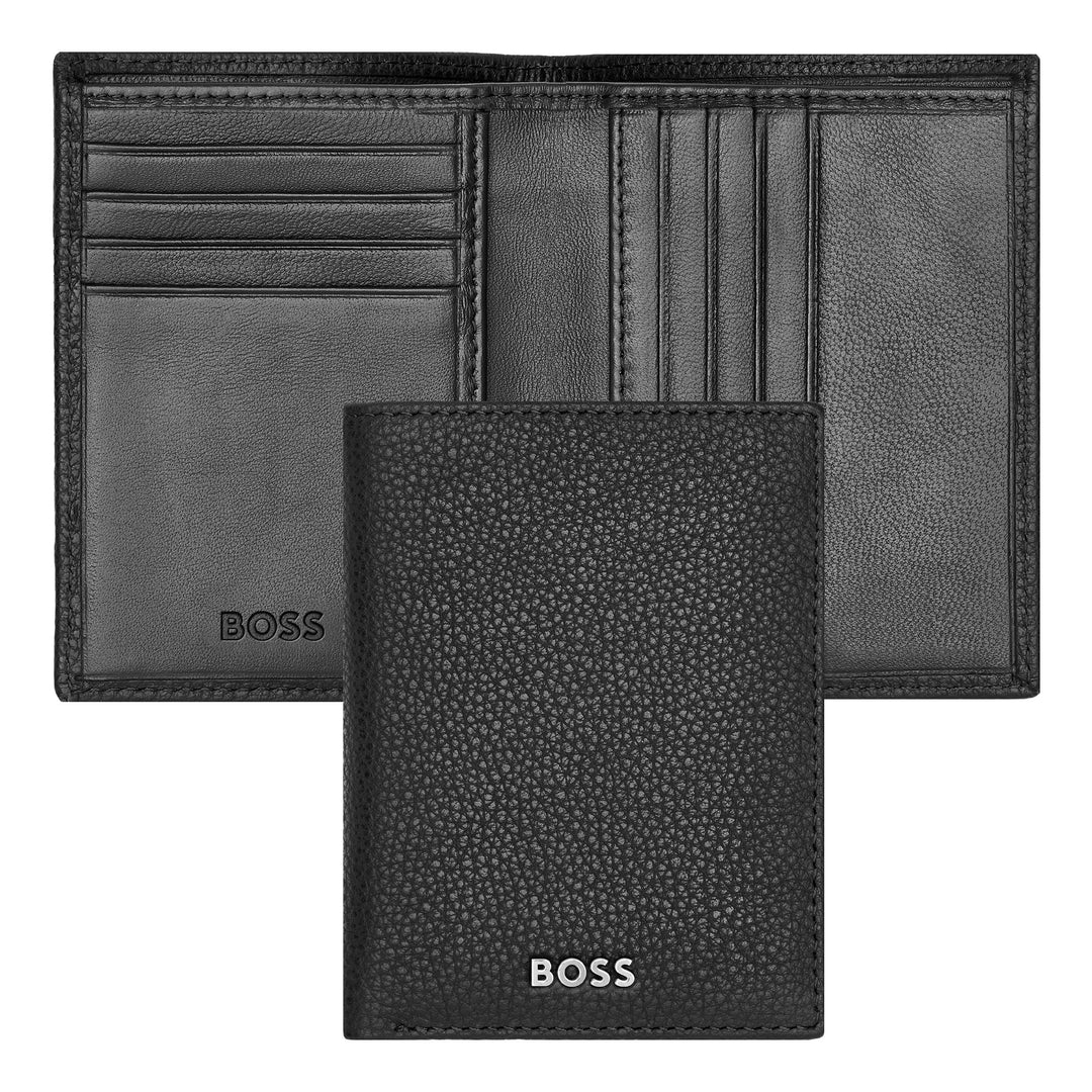 Hugo Boss Porta carte pieghevole Classic Grained Nero HLE416A