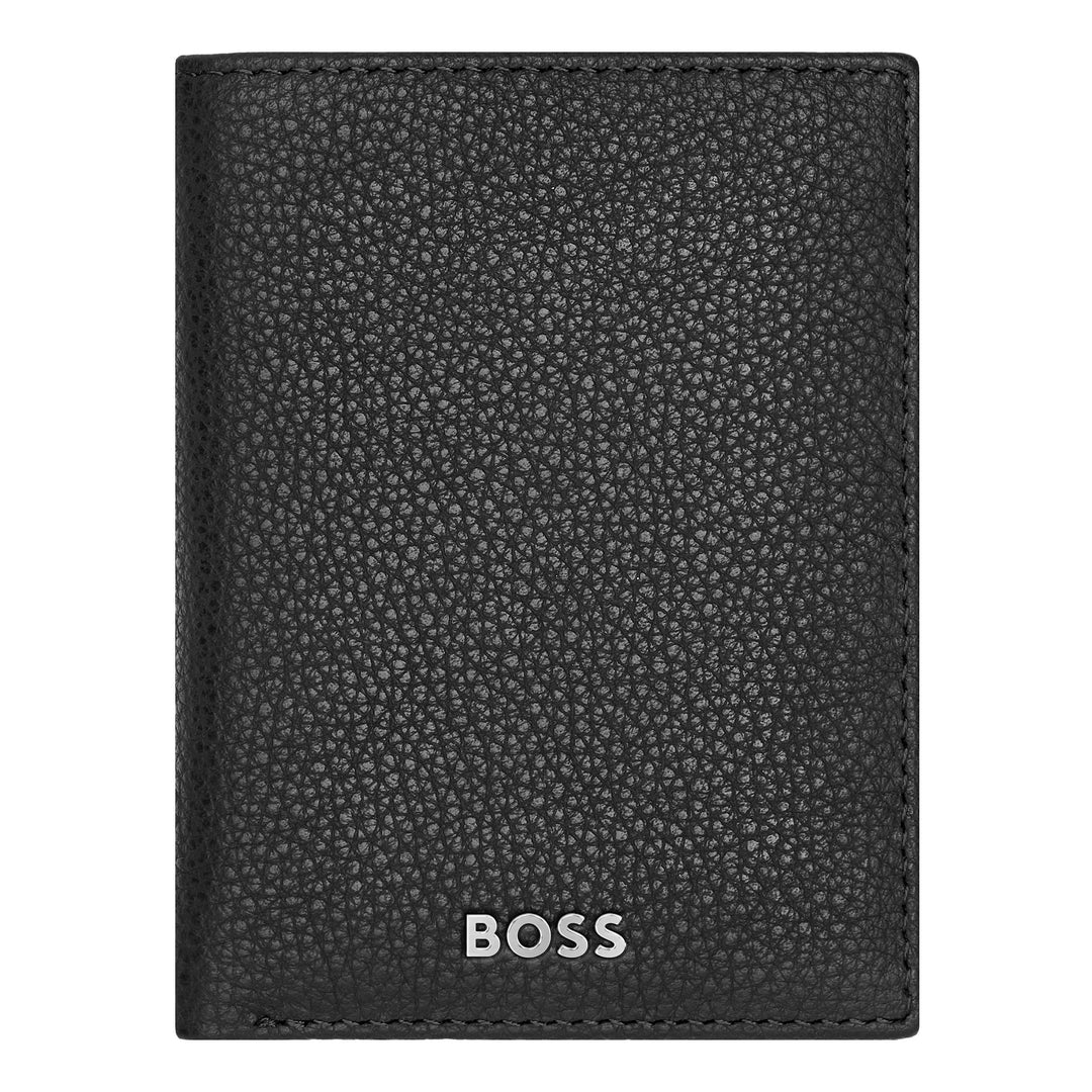 Hugo Boss Porta carte pieghevole Classic Grained Nero HLE416A