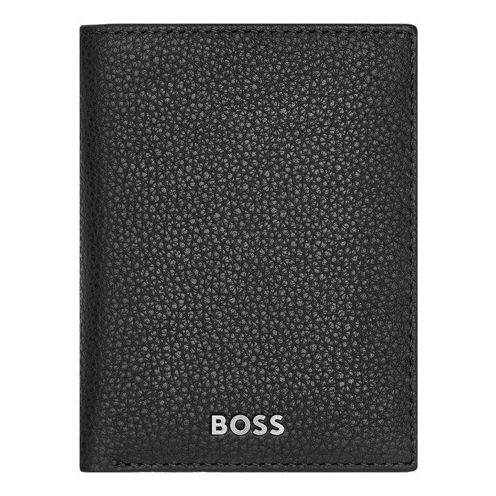 Hugo Boss Card Cards Folding Classic Grained Black Hle416a