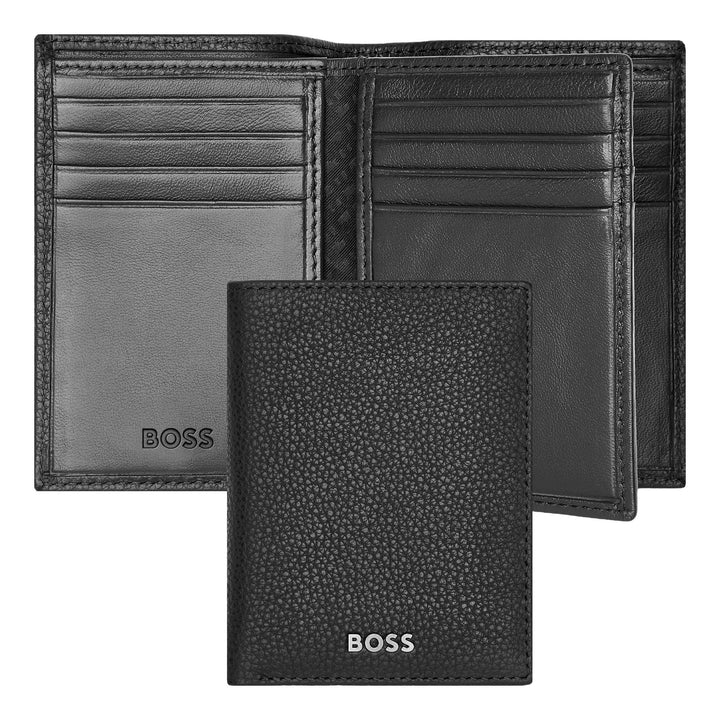 Hugo Boss Halter Triufold Card Classic Granulato Black HLF416a