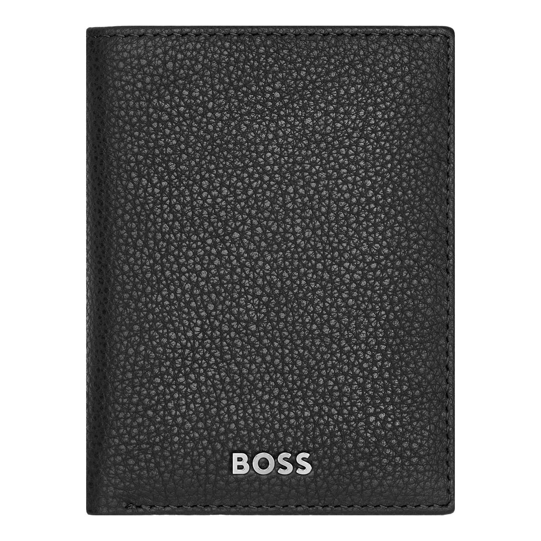 Hugo Boss Halter Triufold Card Classic Granulato Black HLF416a