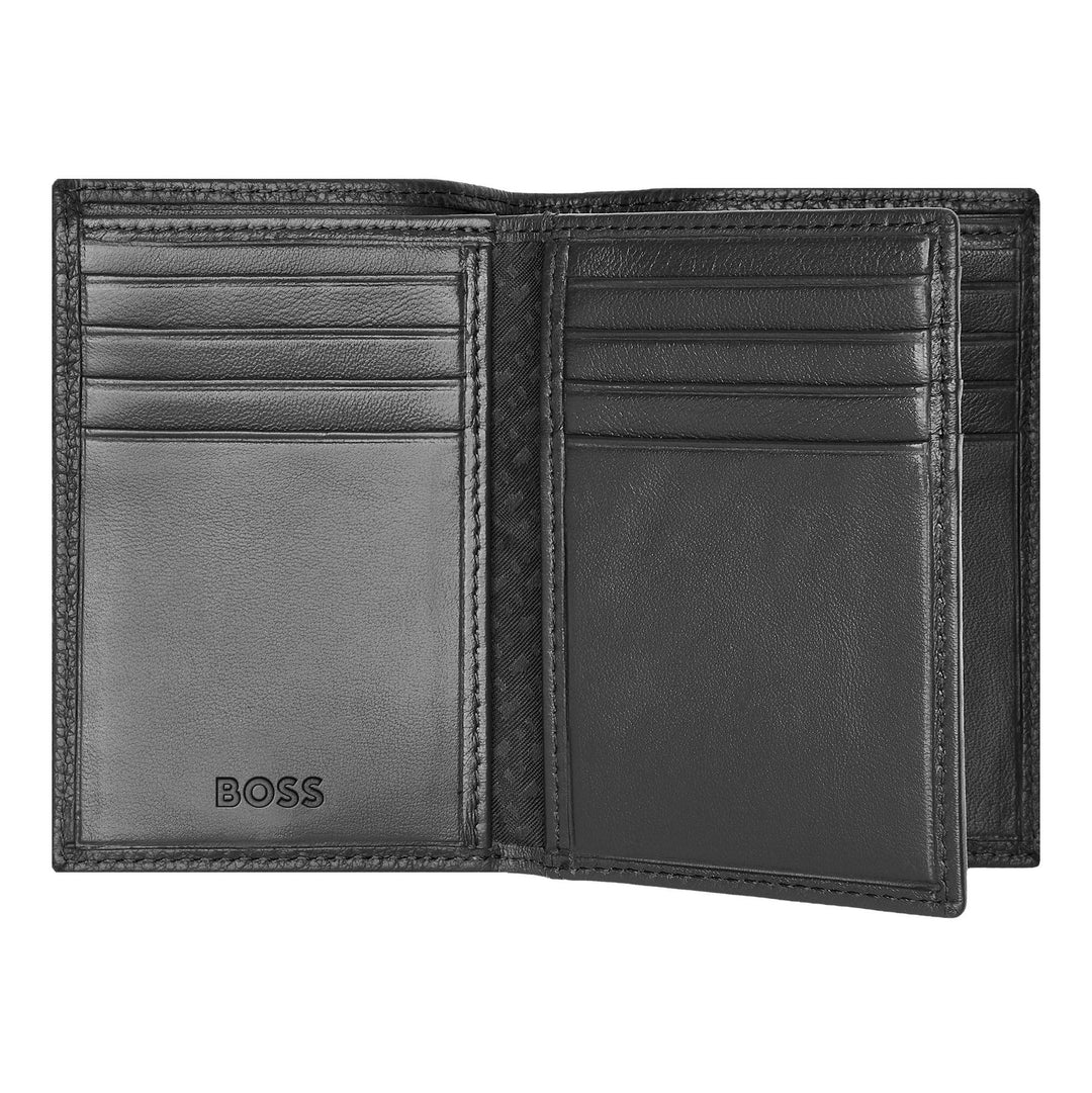 Hugo Boss Trifold Card Holder Classic Granulated Black HLF416A