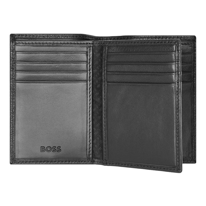 Hugo Boss Halter Triufold Card Classic Granulato Black HLF416a