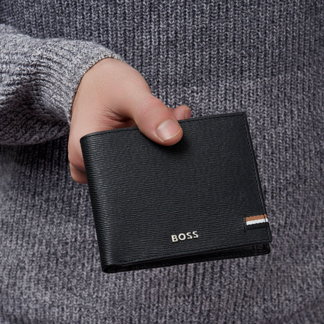 Hugo Boss Geldbrieftasche mit Klappe Iconic Black HLN421A