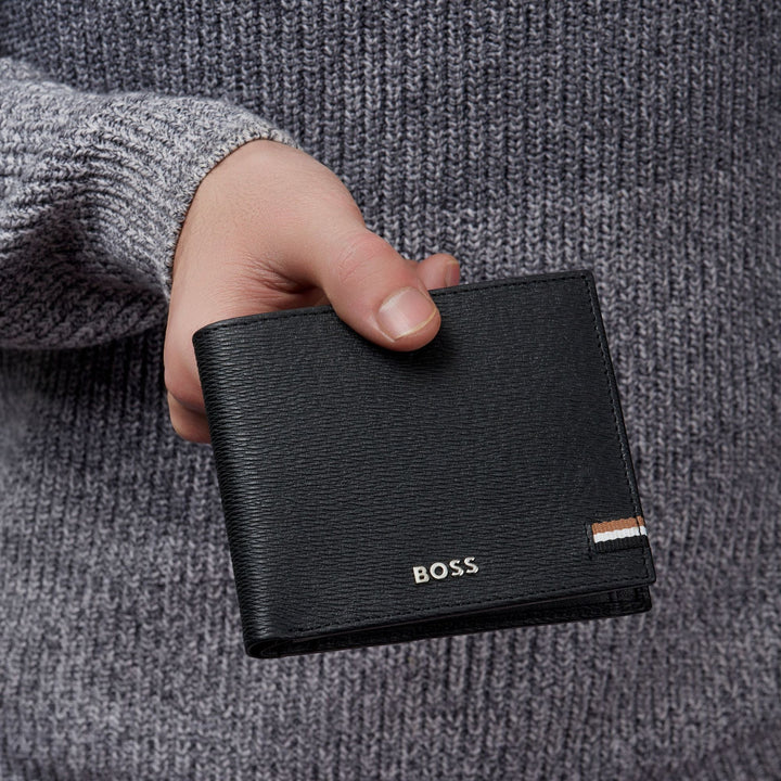 Hugo Boss Geldbrieftasche mit Klappe Iconic Black HLN421A