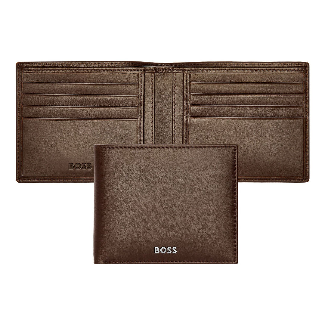 Hugo Boss klassische glatte braune Geldbörse HLW403Y