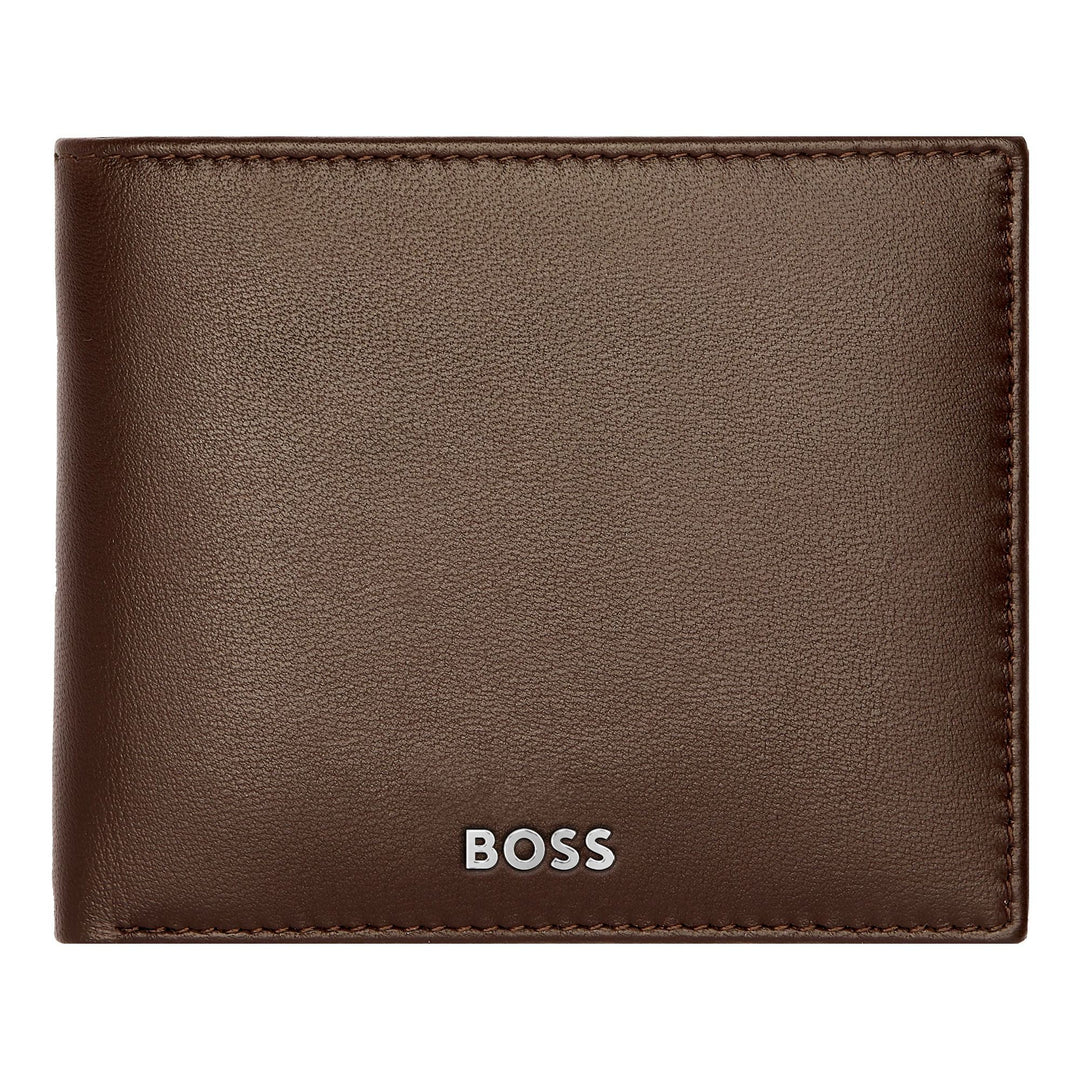 Hugo Boss klassische glatte braune Geldbörse HLW403Y