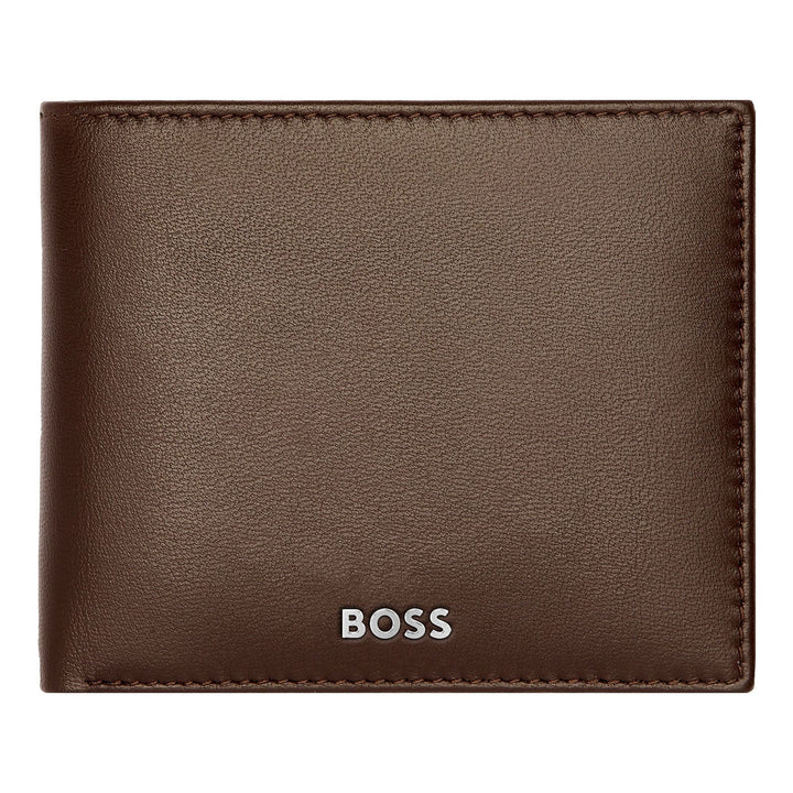 Hugo Boss klassische glatte braune Geldbörse HLW403Y