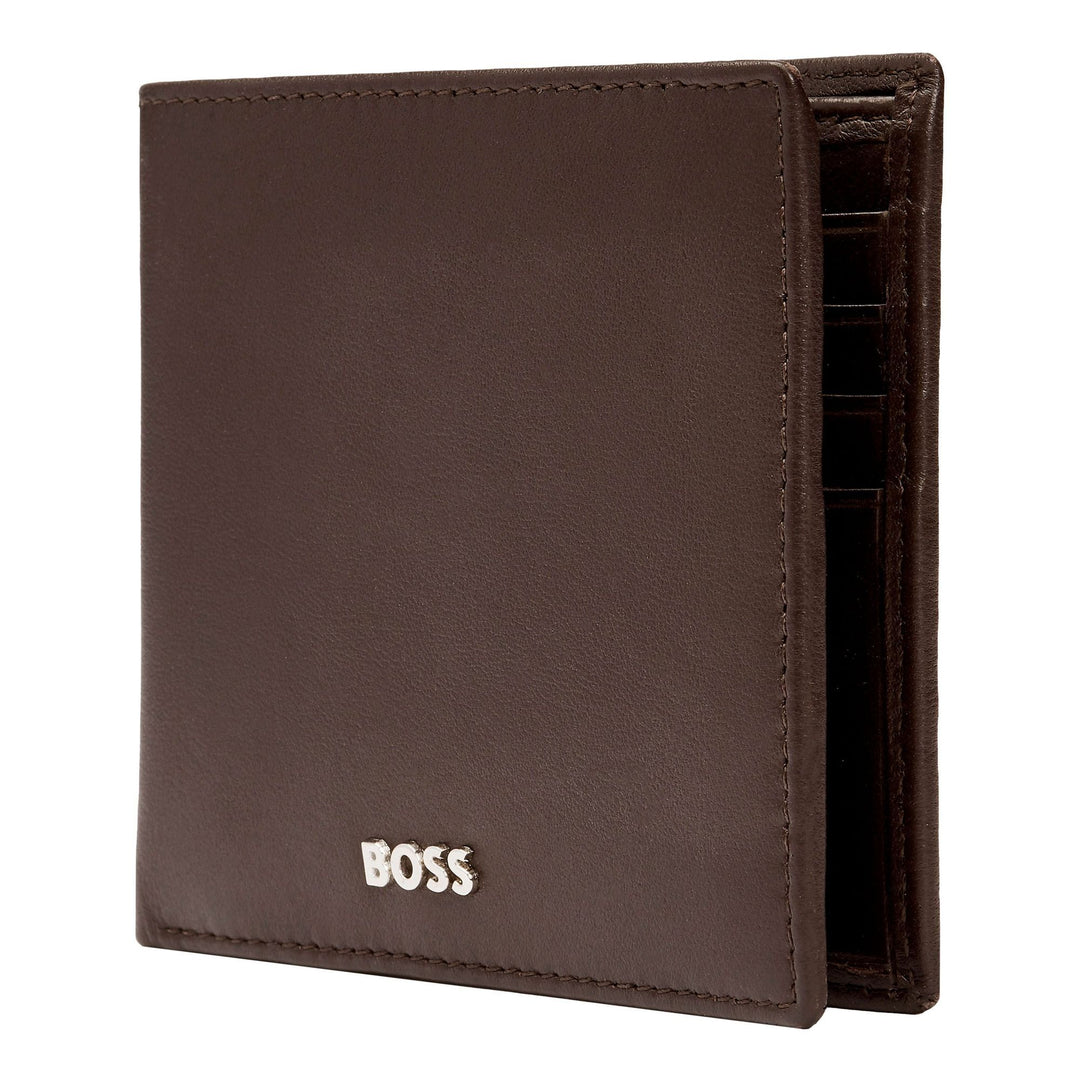Hugo Boss klassische glatte braune Geldbörse HLW403Y