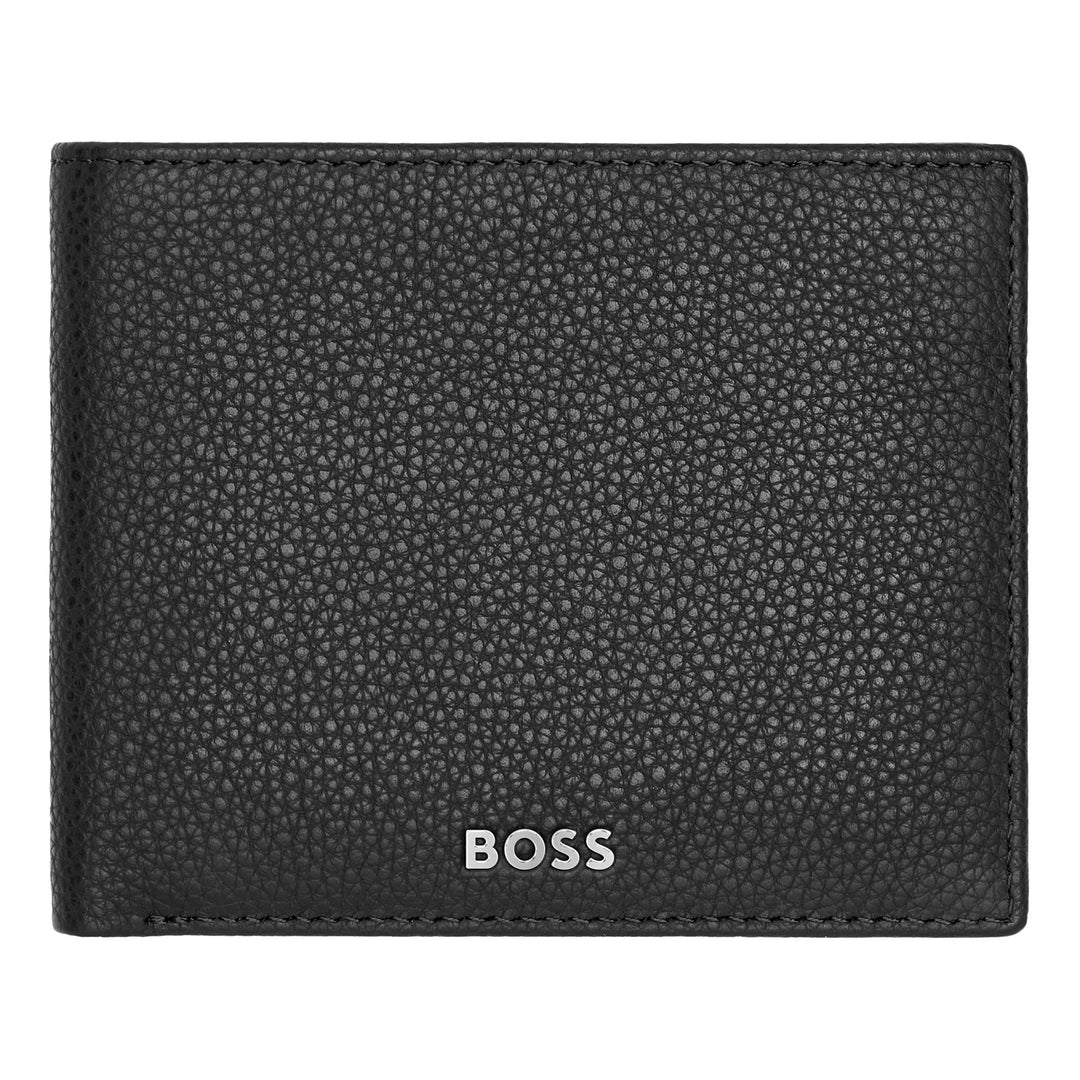 Hugo Boss Brieftasche mit klassischem schwarzem Getreidekörnchen Hry416a