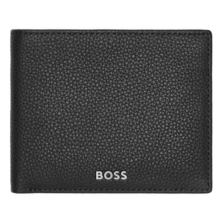 Hugo Boss Brieftasche mit klassischem schwarzem Getreidekörnchen Hry416a