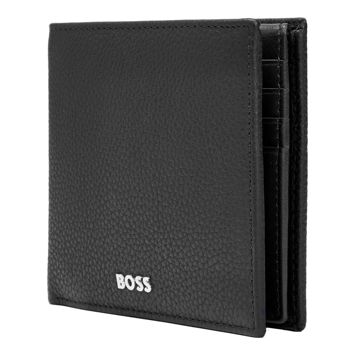 Hugo Boss Brieftasche mit klassischem schwarzem Getreidekörnchen Hry416a