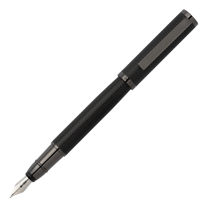 Hugo Boss Penna stilografica Formazione Herringbone Gun HSI1062D