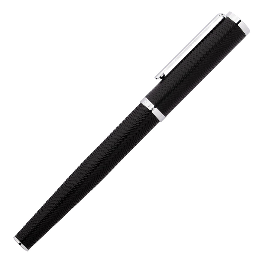 Hugo Boss Penna a sfera Formation Herringbone Chrome HSI1065B