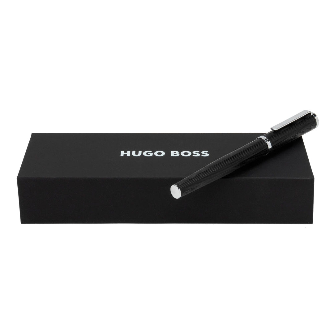 Hugo Boss Penna a sfera Formation Herringbone Chrome HSI1065B