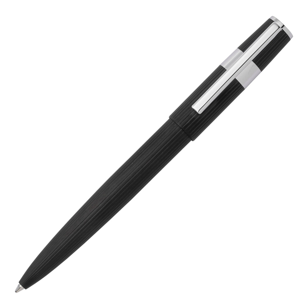 Stylo à bille Hugo Boss Gear Pinstripe Noir / Chrome HSV2854A