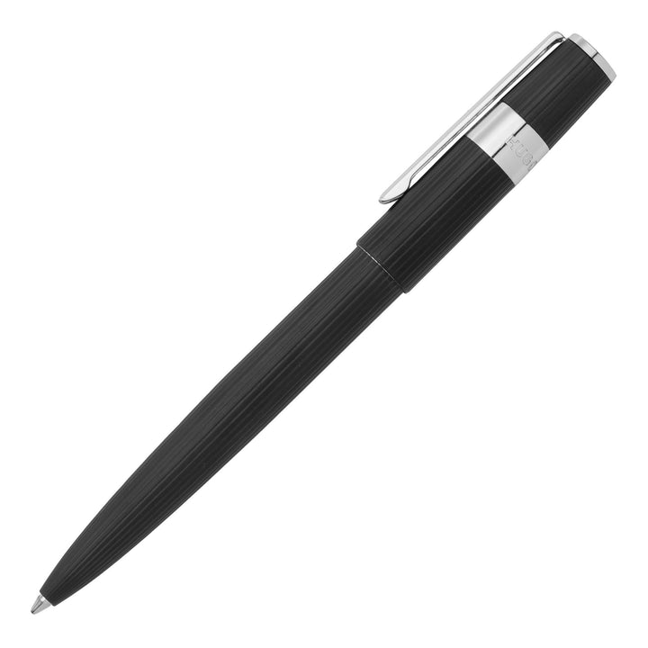 Stylo à bille Hugo Boss Gear Pinstripe Noir / Chrome HSV2854A