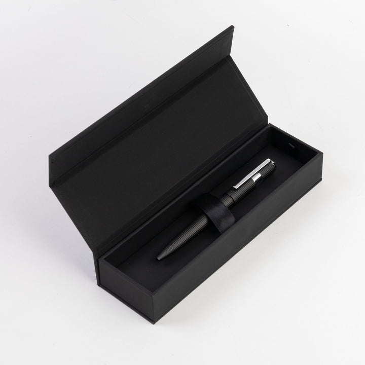 Stylo à bille Hugo Boss Gear Pinstripe Noir / Chrome HSV2854A