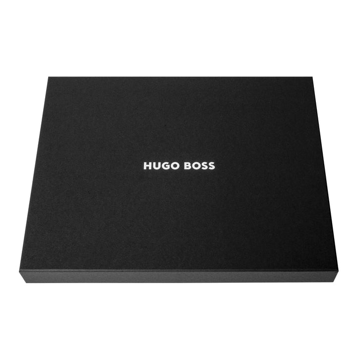 Hugo Boss Conference Folder avec A4 Hinge Pure Pure emblématique Black HTA410A