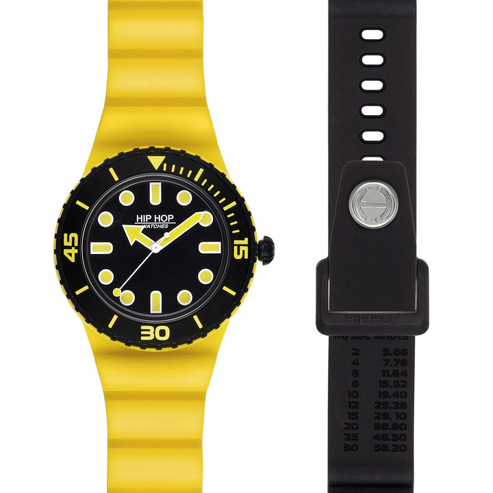 Montre Hip Hop Master Jaune/Noir 41mm HWU1231