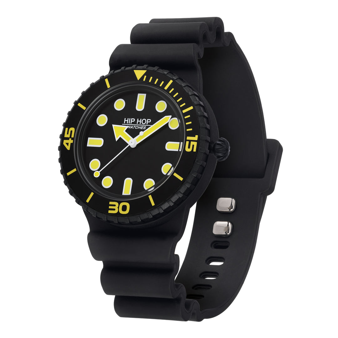 Montre Hip Hop Master Jaune/Noir 41mm HWU1231