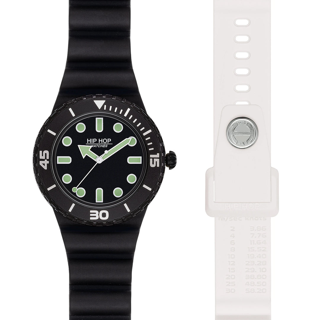 Hip Hop orologio Master Black/White 41mm HWU1233