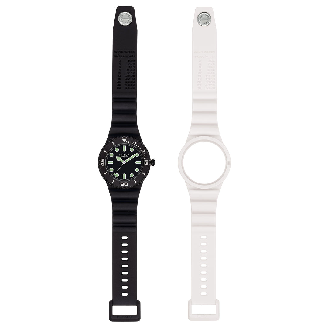 Hip Hop orologio Master Black/White 41mm HWU1233