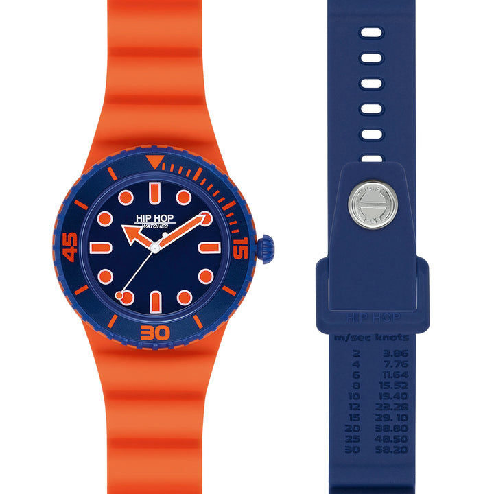 Hip Hop watch Master Orange/Blue 41mm HWU1234