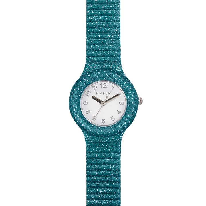 Hip Hop Teal Blue Shimmer Crush Collection 32 mm Hwu1244 Uhr