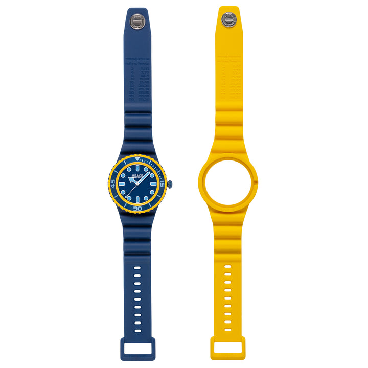 Montre Hip Hop Master Bleu/Jaune 41mm HWU1261