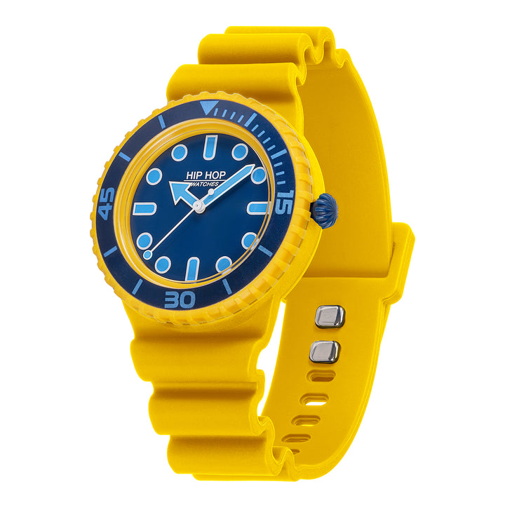Montre Hip Hop Master Bleu/Jaune 41mm HWU1261