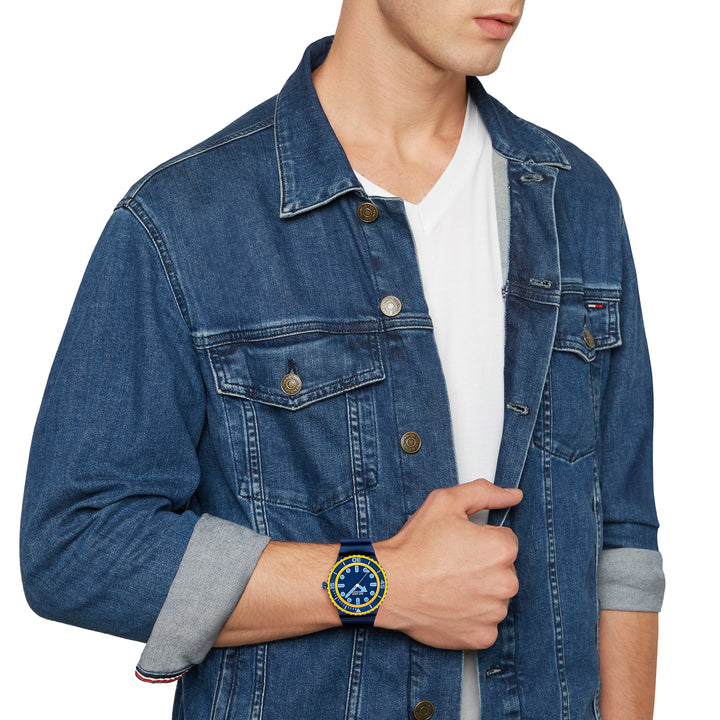 Montre Hip Hop Master Bleu/Jaune 41mm HWU1261