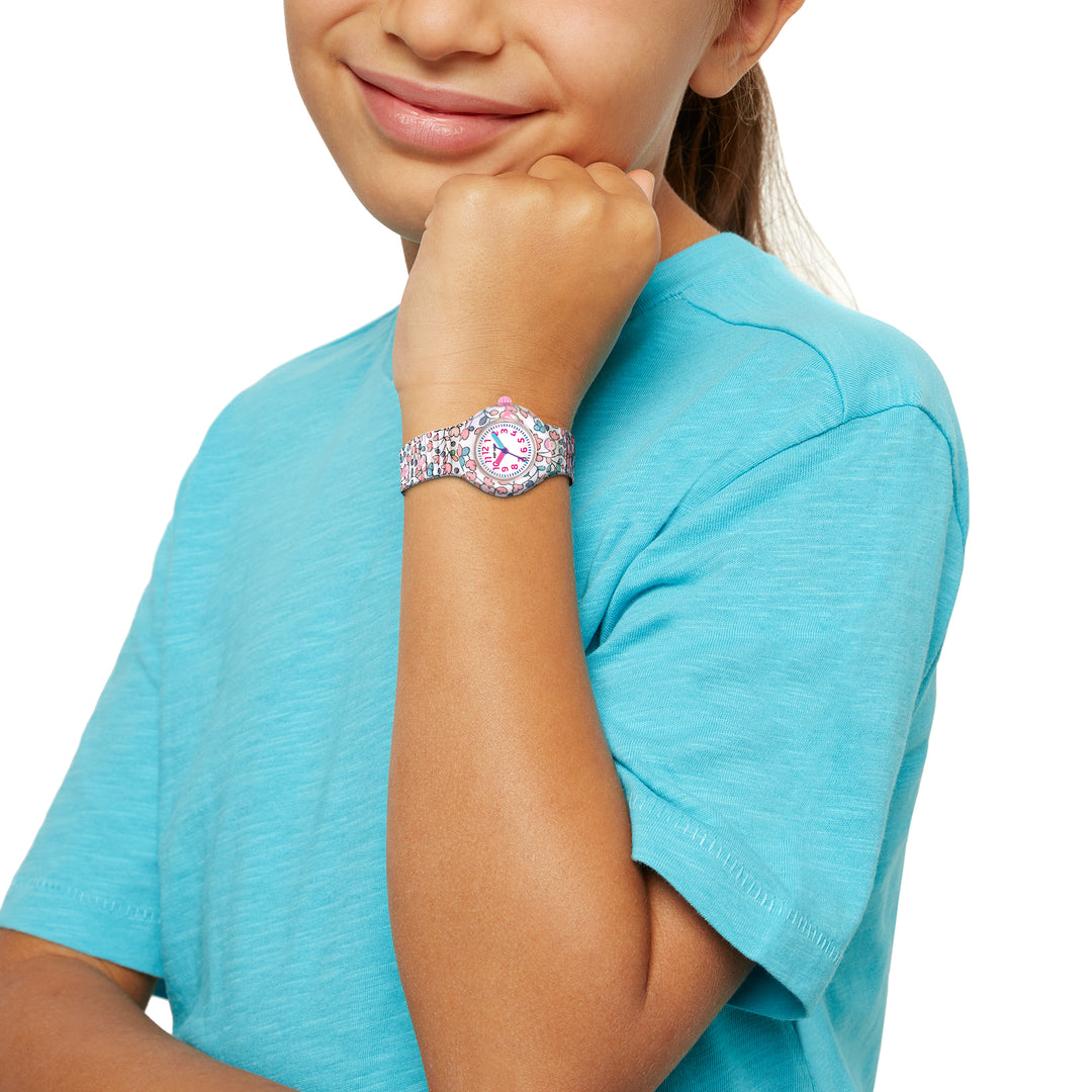 Hip Hop orologio Flower Power Pink 28mm HWU1269