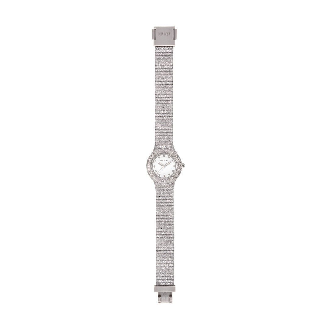 Hip-Hop-Uhr Silver Shimmer Crush 32 mm HWU1336