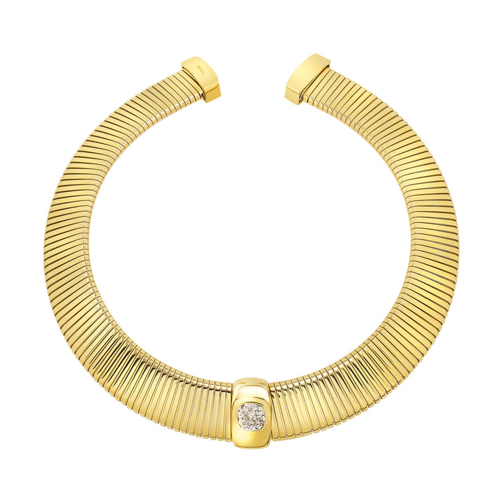 Breil collana girocollo Stylize acciaio finitura IP gold cubic zirconia TJ4049