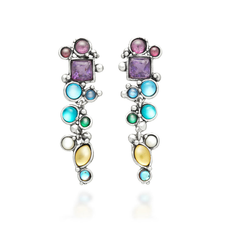 Giovanni Raspini pendant earrings cocktails limited edition 925 natural stones 12242