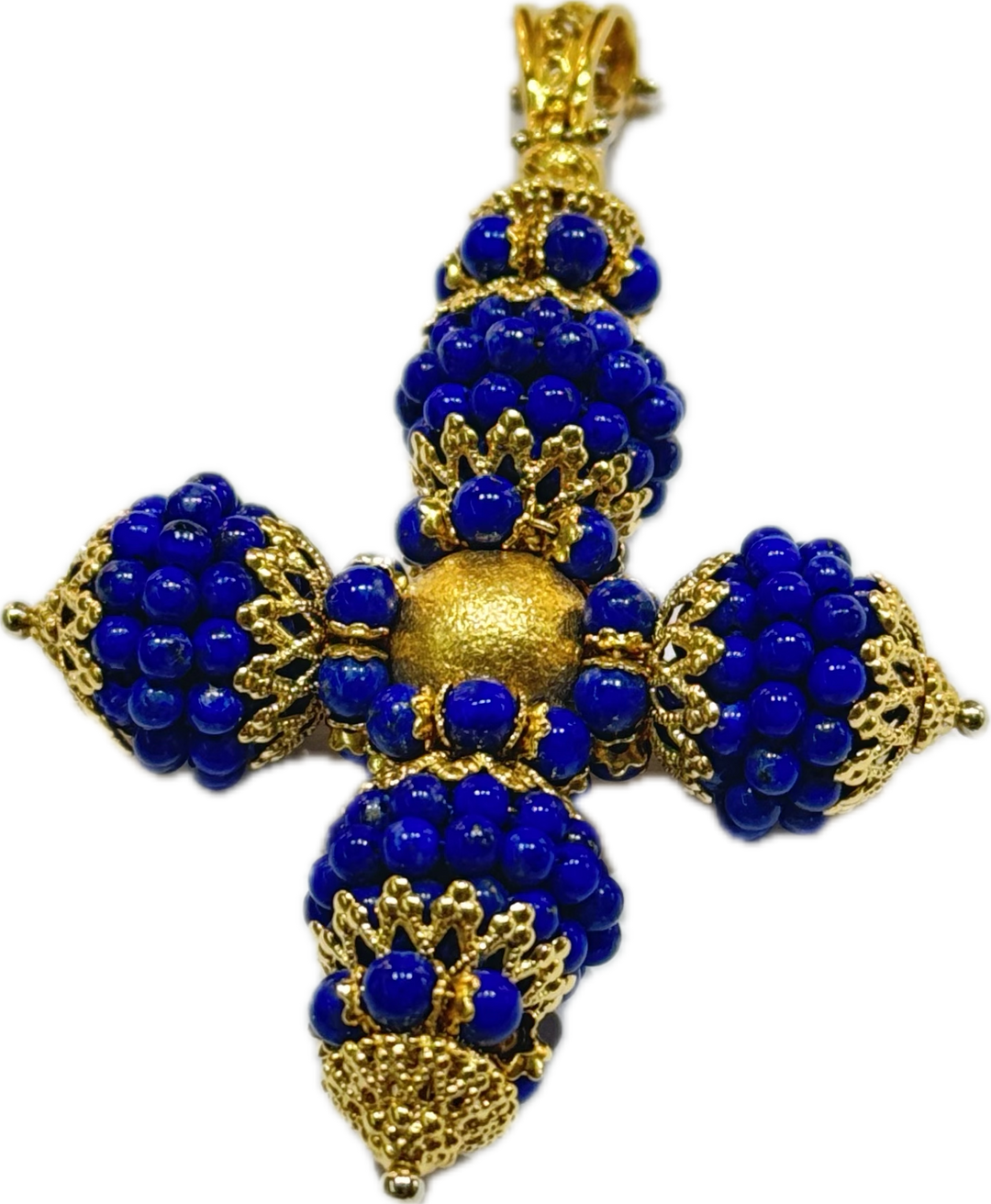 Capodagli Charm Croce Croce Sun Day Gold 18kt Lapislazuli Sonntag_CR1