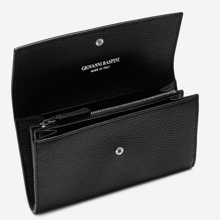 Giovanni Raspini large continental wallet embossed leather 925 silver L0018