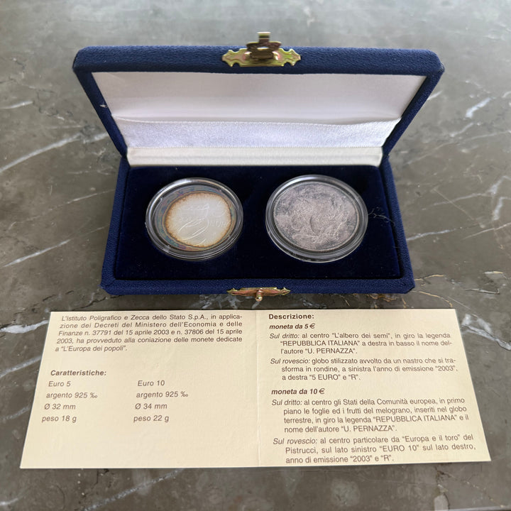 Silbermünzen 5 € 10 € Das Europa der Völker